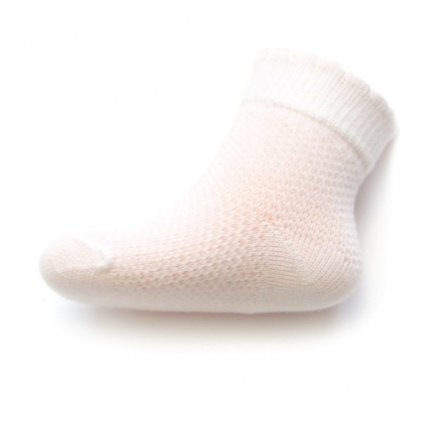 Dojčenské ponožky so vzorom New Baby biele 74 (6-9m)