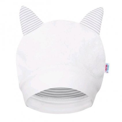 Luxusná detská zimná čiapočka s uškami New Baby Snowy collection 80 (9-12m)