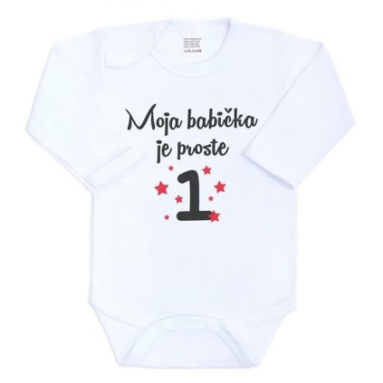 Body s potlačou New Baby Moja babička je proste jednotka 68 (4-6m)