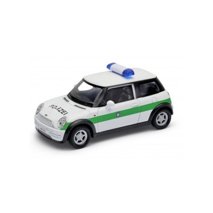 1:34 Mini Cooper Police (farba Zelená)