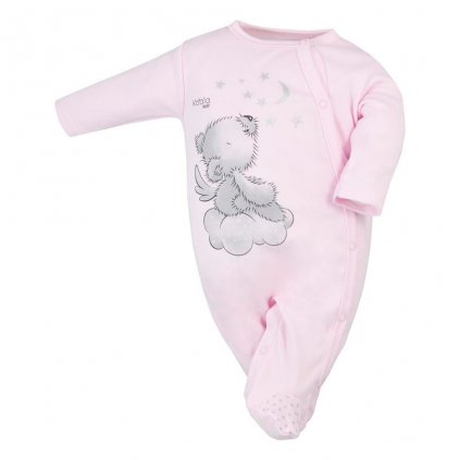Dojčenský overal s čiapočkou Koala Angel ružový 50