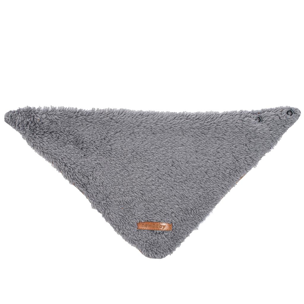 Zimná dojčenská čiapočka so šatkou na krk New Baby Teddy bear šedá 80 (9-12m)