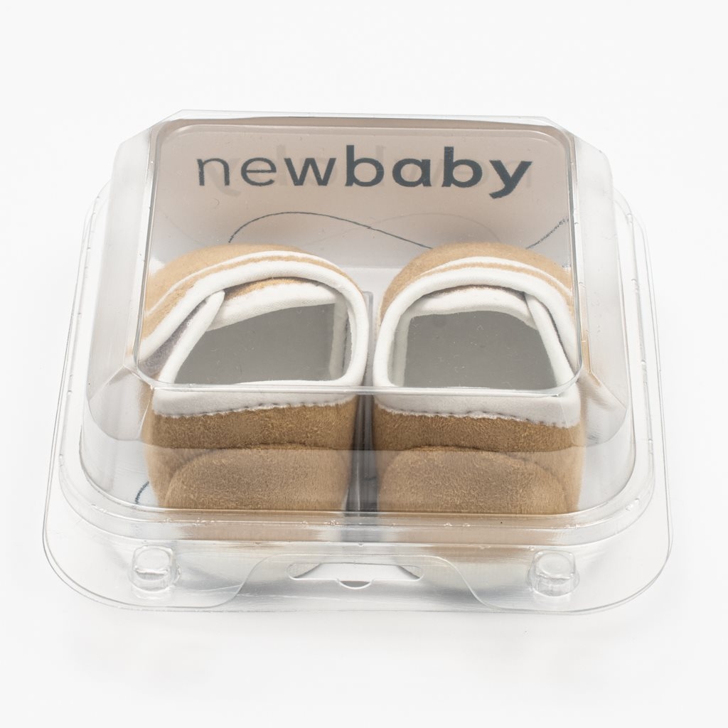 Dojčenské semiškové capačky New Baby hnedá Veľkosť: 0-3 m