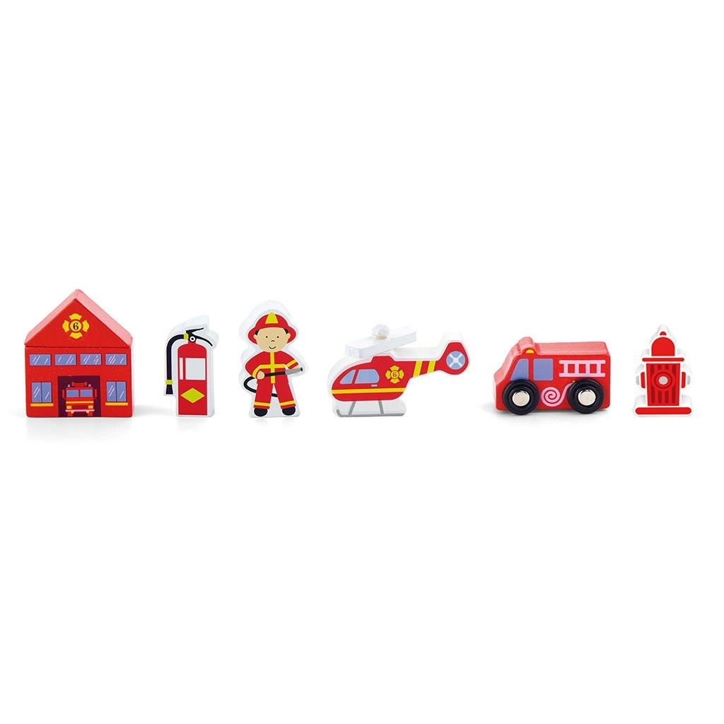 Drevené figúrky pre deti Viga Fireman