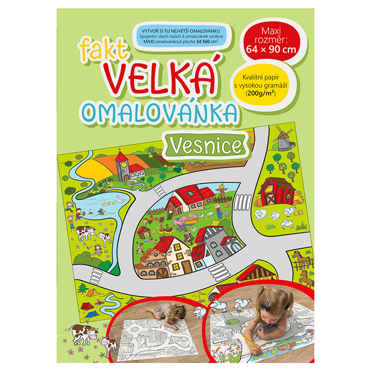 Lauko Fakt veľká omaľovánka Dedina