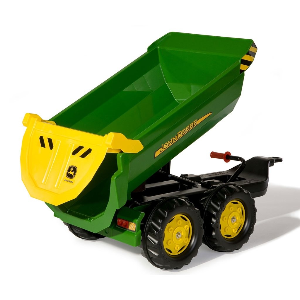 MILLY MALLY Sklápací traktorový príves Rolly Toys John Deere Halfpipe zelený