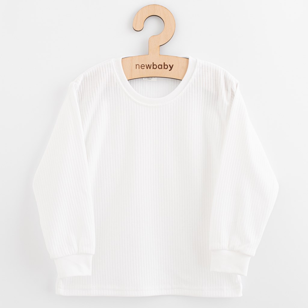 Detske bavlnené tričko s dlhým rukávom New Baby Kindergarten biele 110 (4-5r)