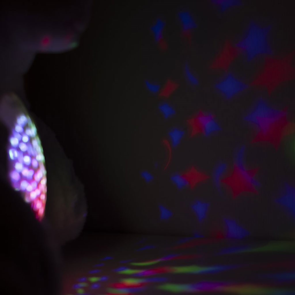 FUNMUCH Plyšový ľadový medveď s projektorom a hudbou Baby Mix