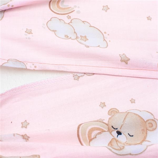 Poťah na detský vankúš -klin New Baby BASIC30x37 cm bear pink