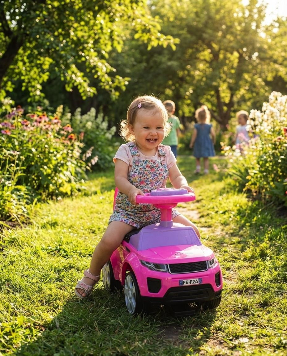 Detské odrážadlo SUV Baby Mix Prime ružové v koži