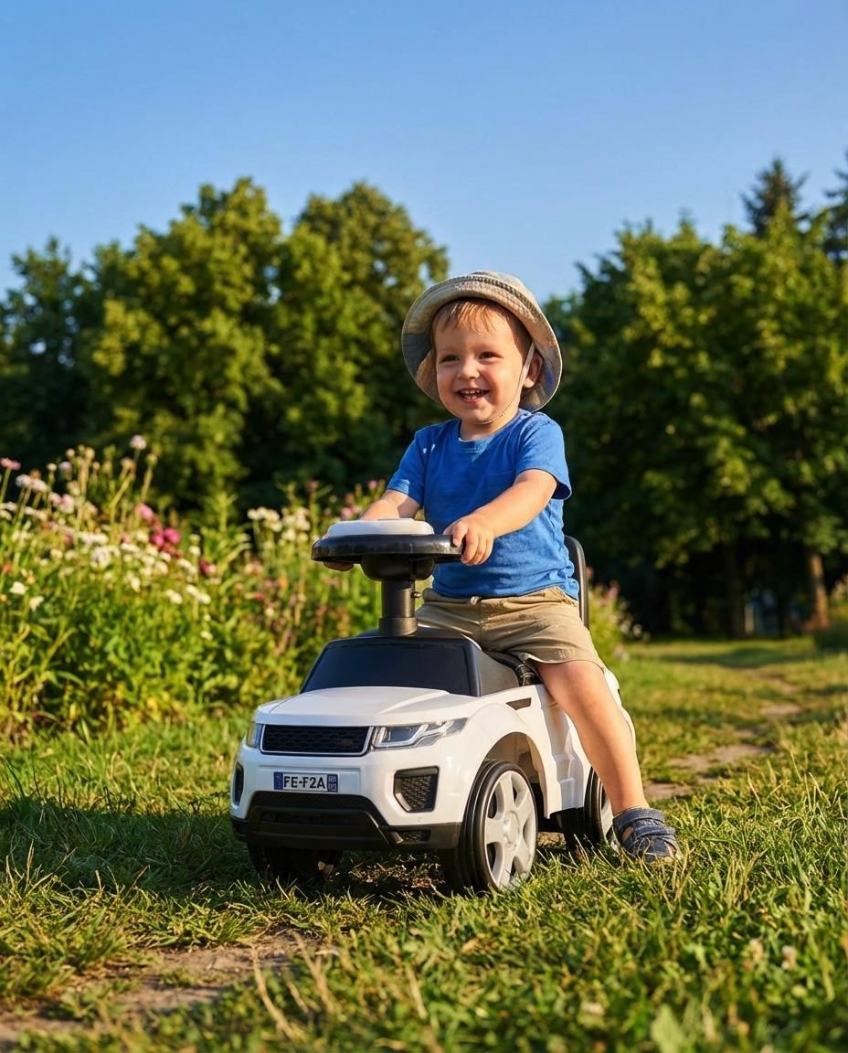 Detské odrážadlo SUV Baby Mix Prime biele v koži