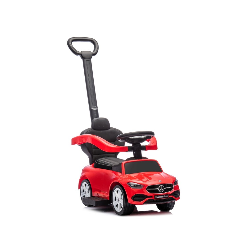 Detské odrážadlo s vodiacou tyčou MERCEDES C-Class Deluxe Milly Mally Red