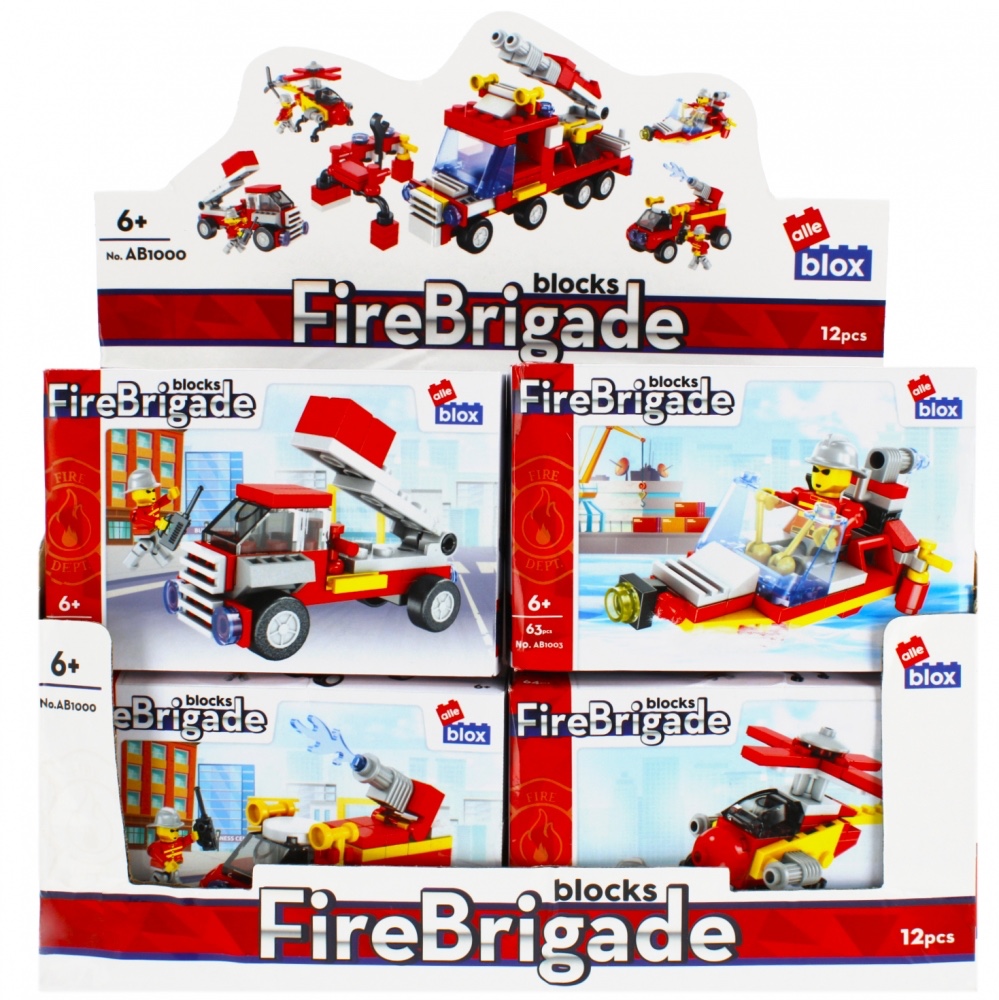 CreativeToys Stavebnica Hasiči s postavičkou - 4 druhy