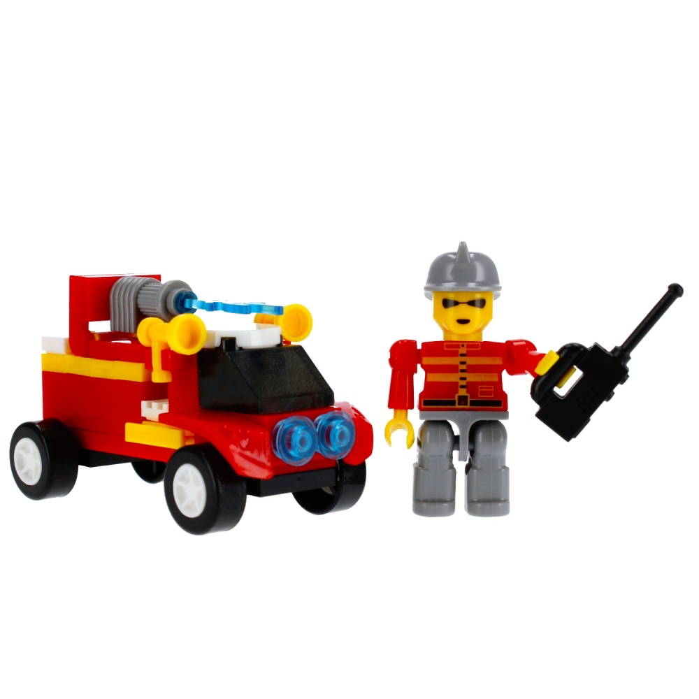 CreativeToys Stavebnica Hasiči s postavičkou - 4 druhy