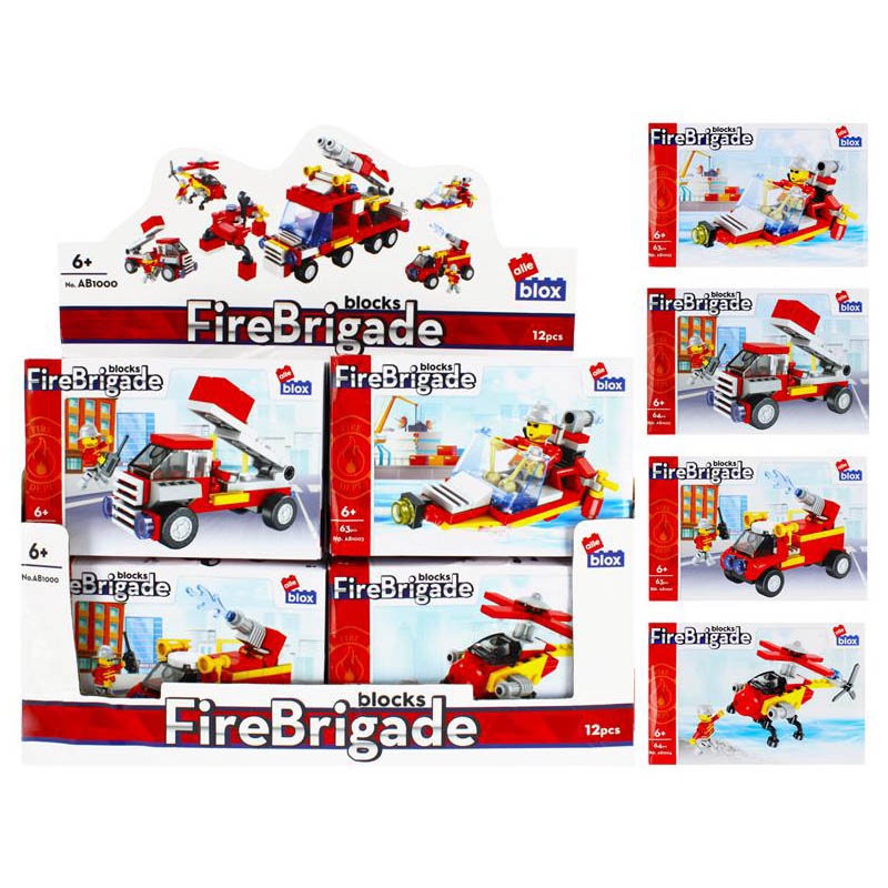 CreativeToys Stavebnica Hasiči s postavičkou - 4 druhy