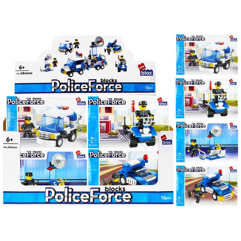 CreativeToys Stavebnica Polícia s postavičkou - 4 druhy