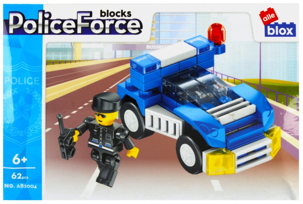 CreativeToys Stavebnica Polícia s postavičkou - 4 druhy