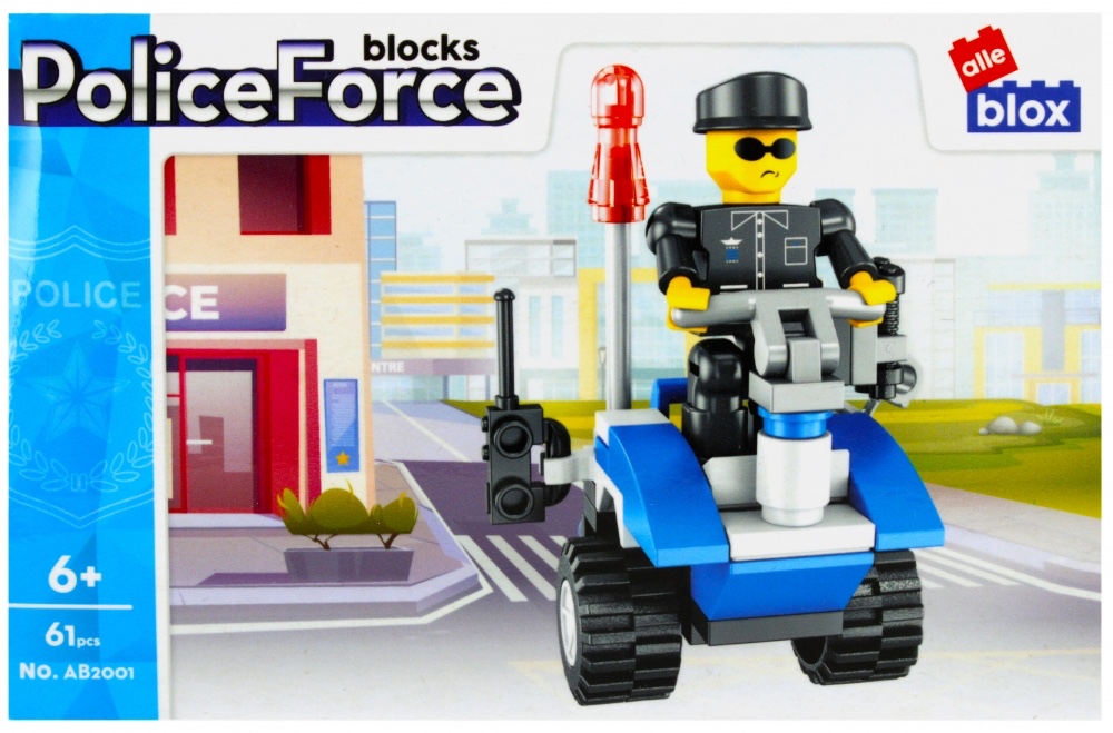 CreativeToys Stavebnica Polícia s postavičkou - 4 druhy