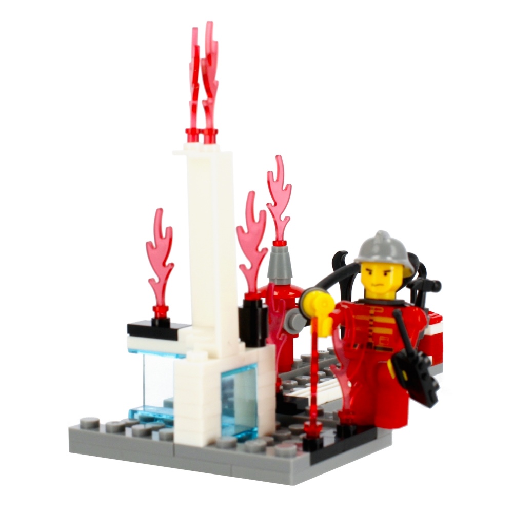 CreativeToys Stavebnica Hasiči s postavičkou - 4 druhy
