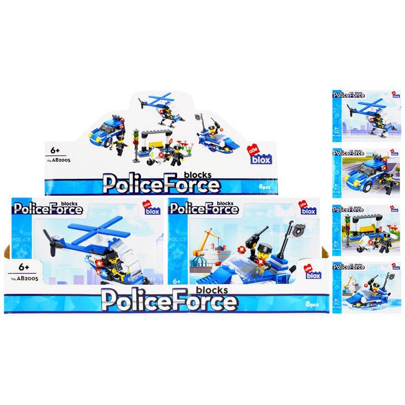 CreativeToys Stavebnica polícia s Postavičkou - 4 druhy
