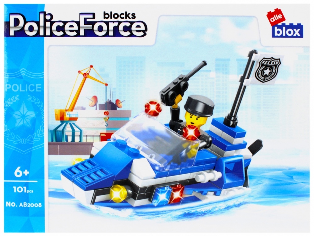 CreativeToys Stavebnica polícia s Postavičkou - 4 druhy