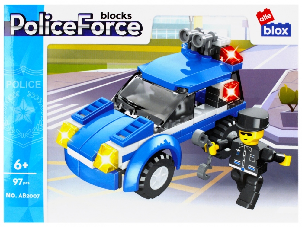 CreativeToys Stavebnica polícia s Postavičkou - 4 druhy