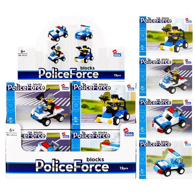 CreativeToys Stavebnica Polícia - 4 druhy