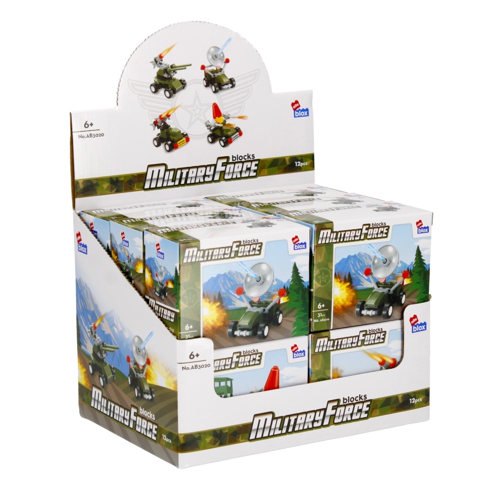 CreativeToys Stavebnica Vojenské vozidlá - 4 druhy