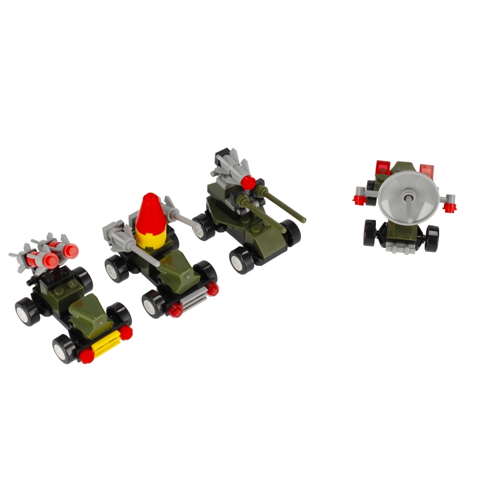 CreativeToys Stavebnica Vojenské vozidlá - 4 druhy