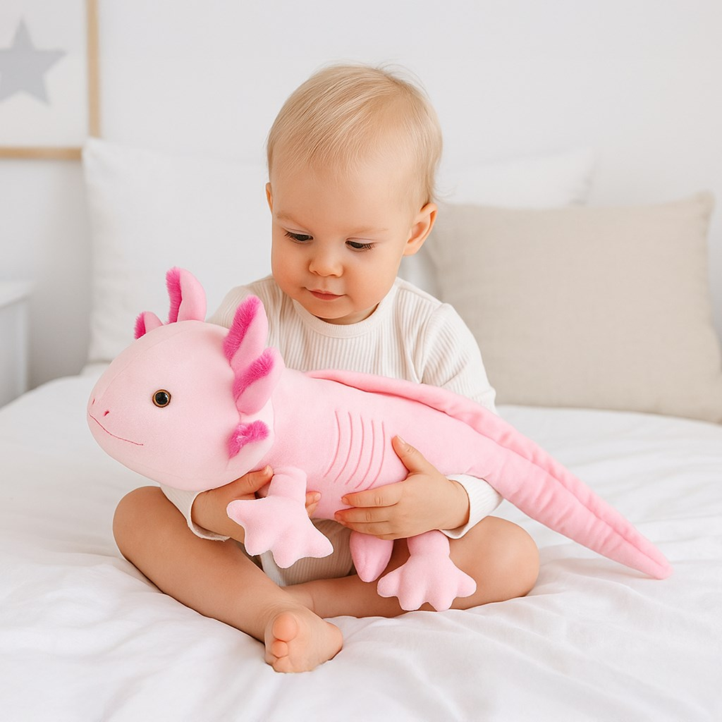 Plyšový axolotl Baby Mix 45 cm ružový