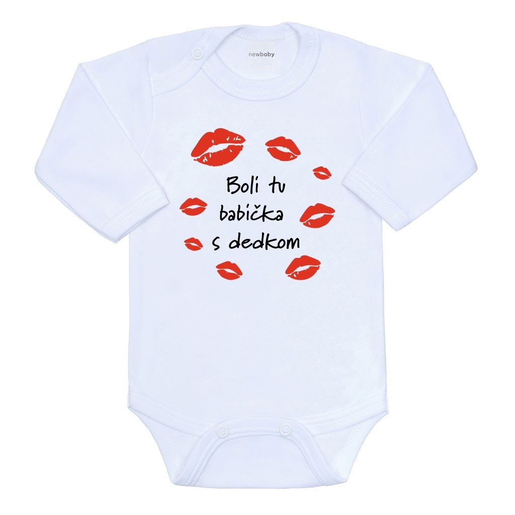Detské body s potlačou New Baby Boli tu babička s dedkom 68 (4-6m)