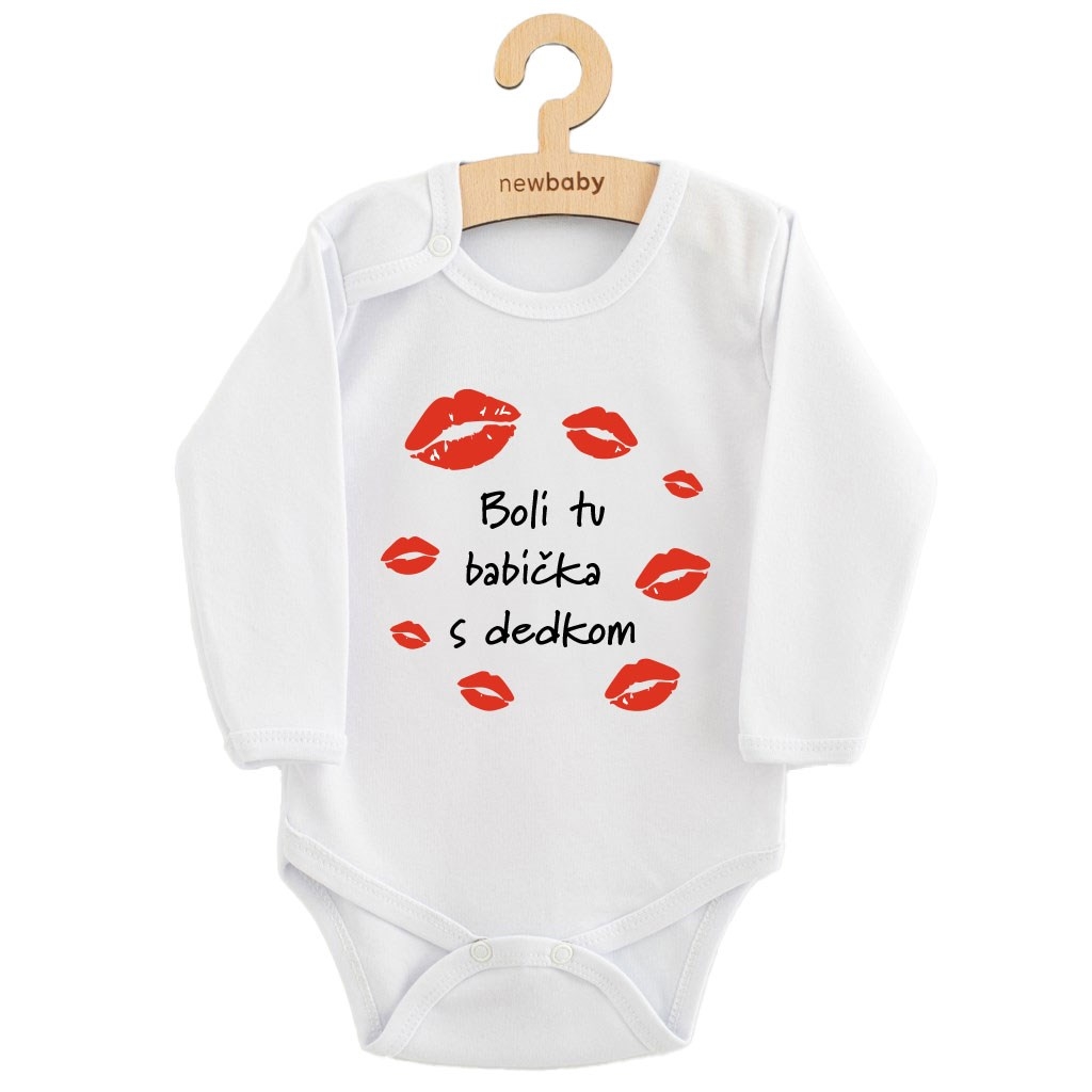 Detské body s potlačou New Baby Boli tu babička s dedkom 74 (6-9m)