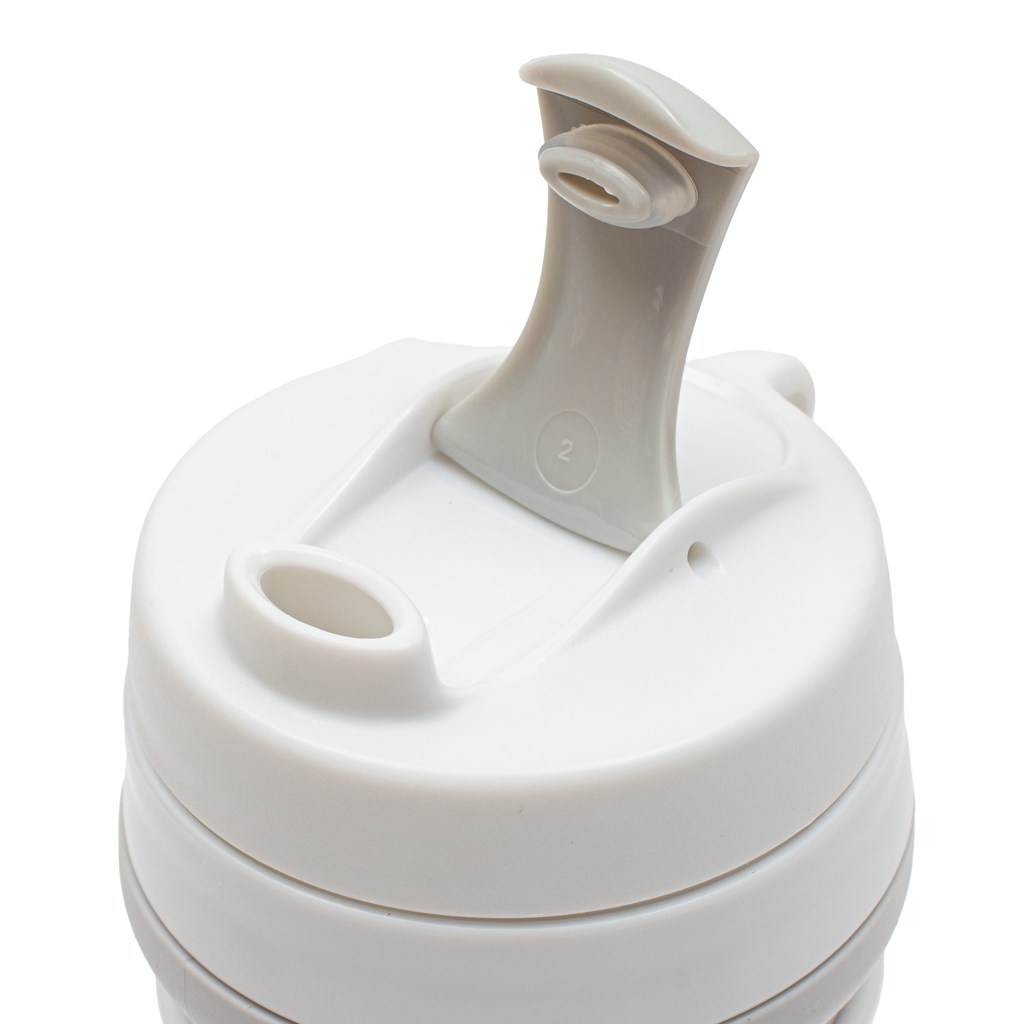 Silikónový skladací pohár 350 ml 2v1 New Baby - Sivý