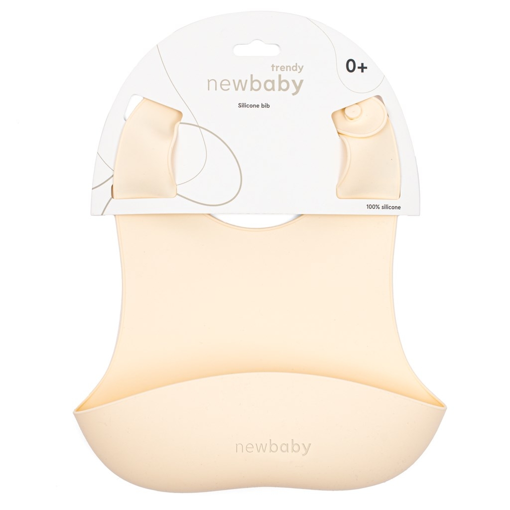 Silikónový podbradník New Baby béžový