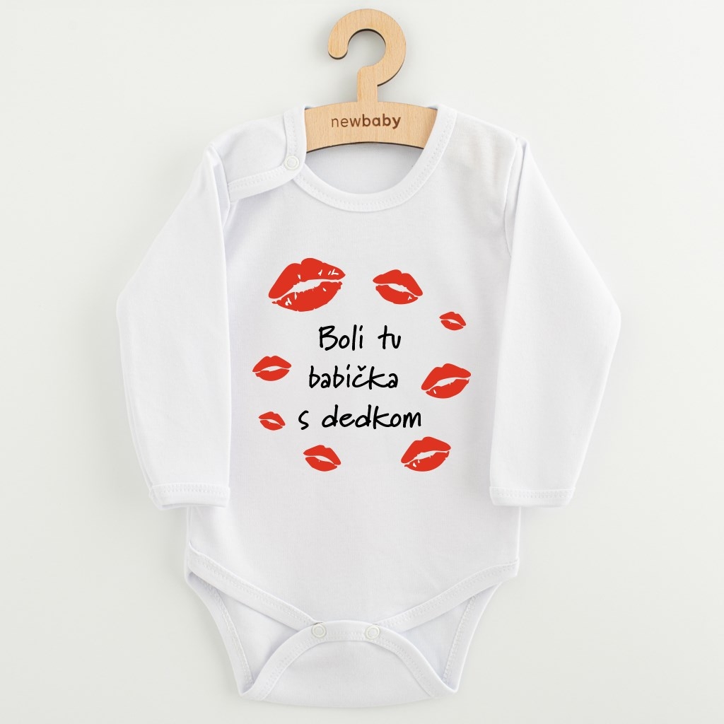 Detské body s potlačou New Baby Boli tu babička s dedkom 86 (12-18m)
