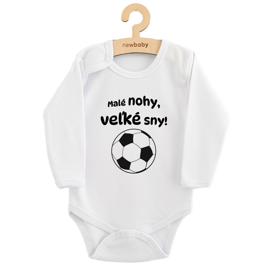 Detské body s potlačou New Baby Malé nohy, veľké sny! 56 (0-3m)
