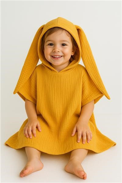 Detské mušelínové pončo New Baby Feeling animal 35 cm XS