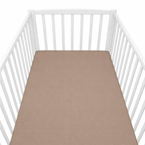 Bavlnené prestieradlo do postieľky New Baby 120x60 cm cappuccino
