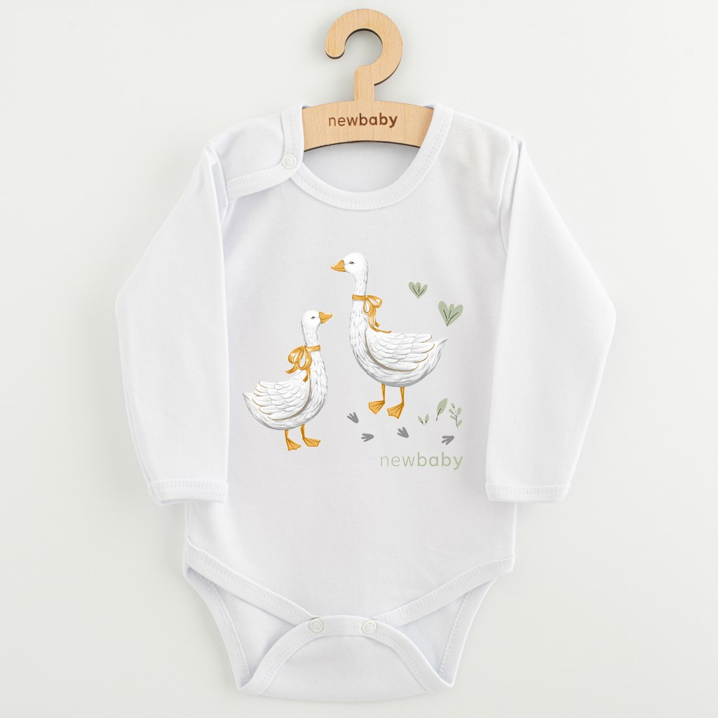 Detské body s potlačou New Baby Husičky 68 (4-6m)