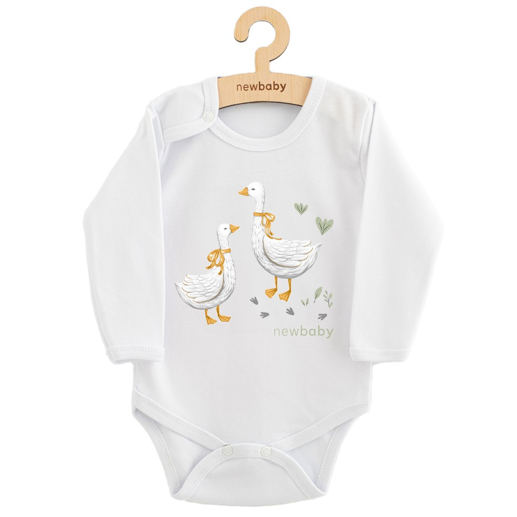 Detské body s potlačou New Baby Husičky 80 (9-12m)