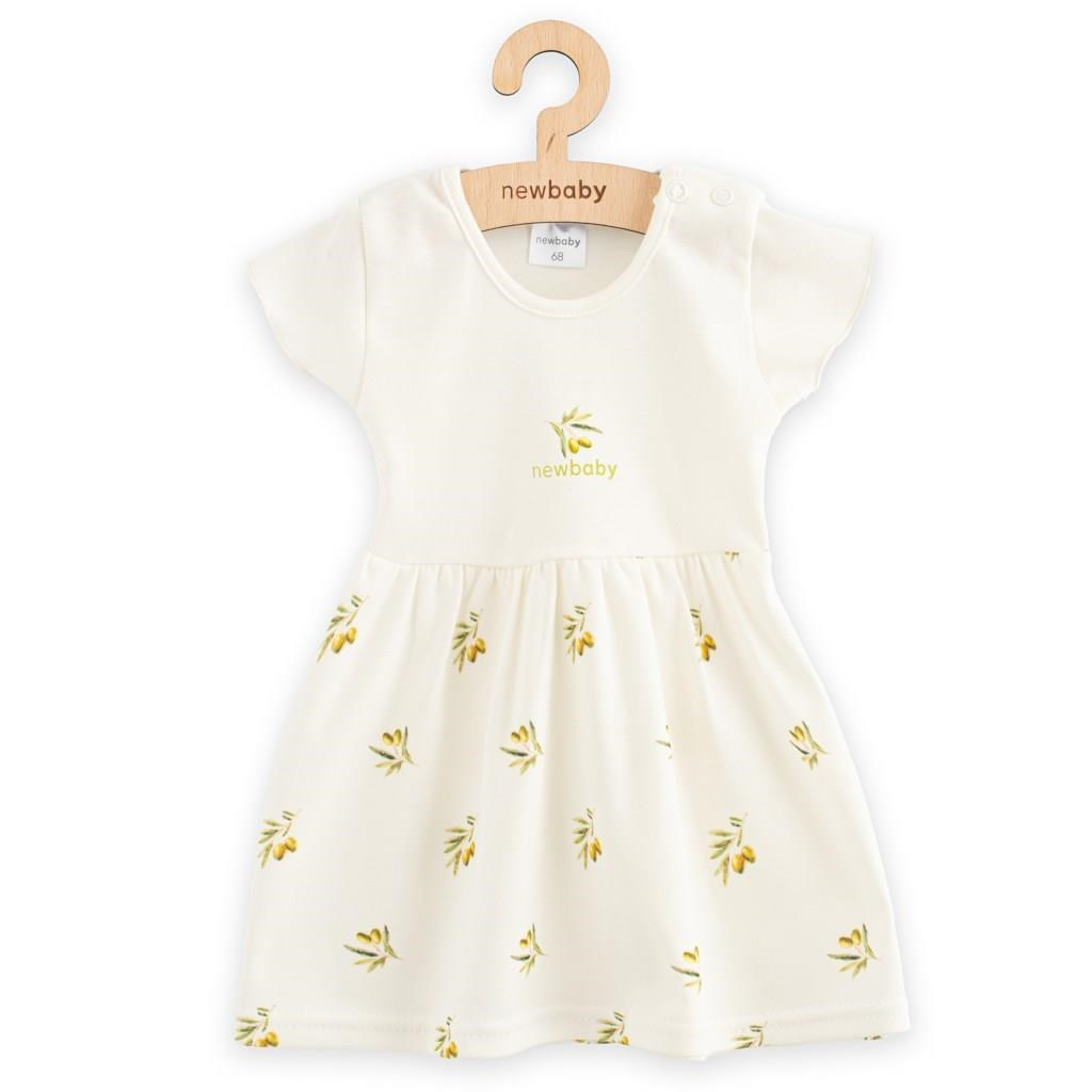 Dojčenské šaty z organickej bavlny s krátkym rukávom New Baby Olivy 74 (6-9m)