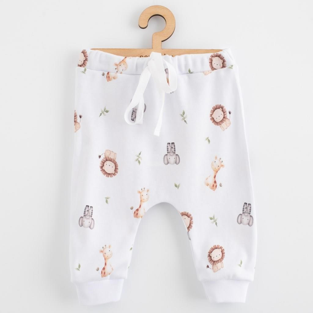 Detské bavlnené nohavice Jogger New Baby For Babies safari 86 (12-18m)