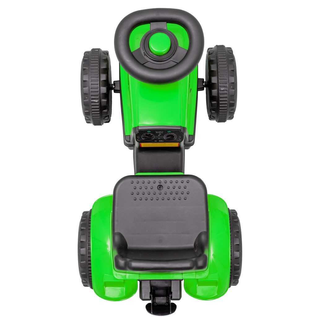 Detské odrážadlo traktor s vlečkou a náradim Baby Mix Benny zelený