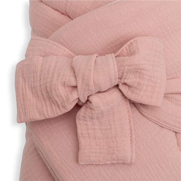 Mušelínová šnurovacia zavinovačka New Baby old pink