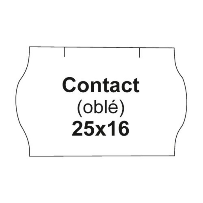 JuniorPapier Oblé cenové etikety, biele 1125 ks/kotúč