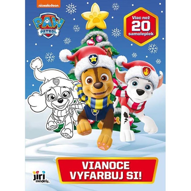 JiriModels Omaľovánka A4 Labková patrola Vianoce