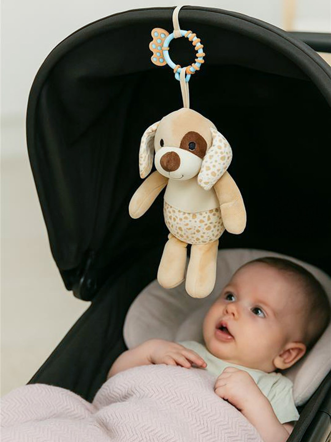Plyšová hračka s vibráciou Baby Mix psík hnedý