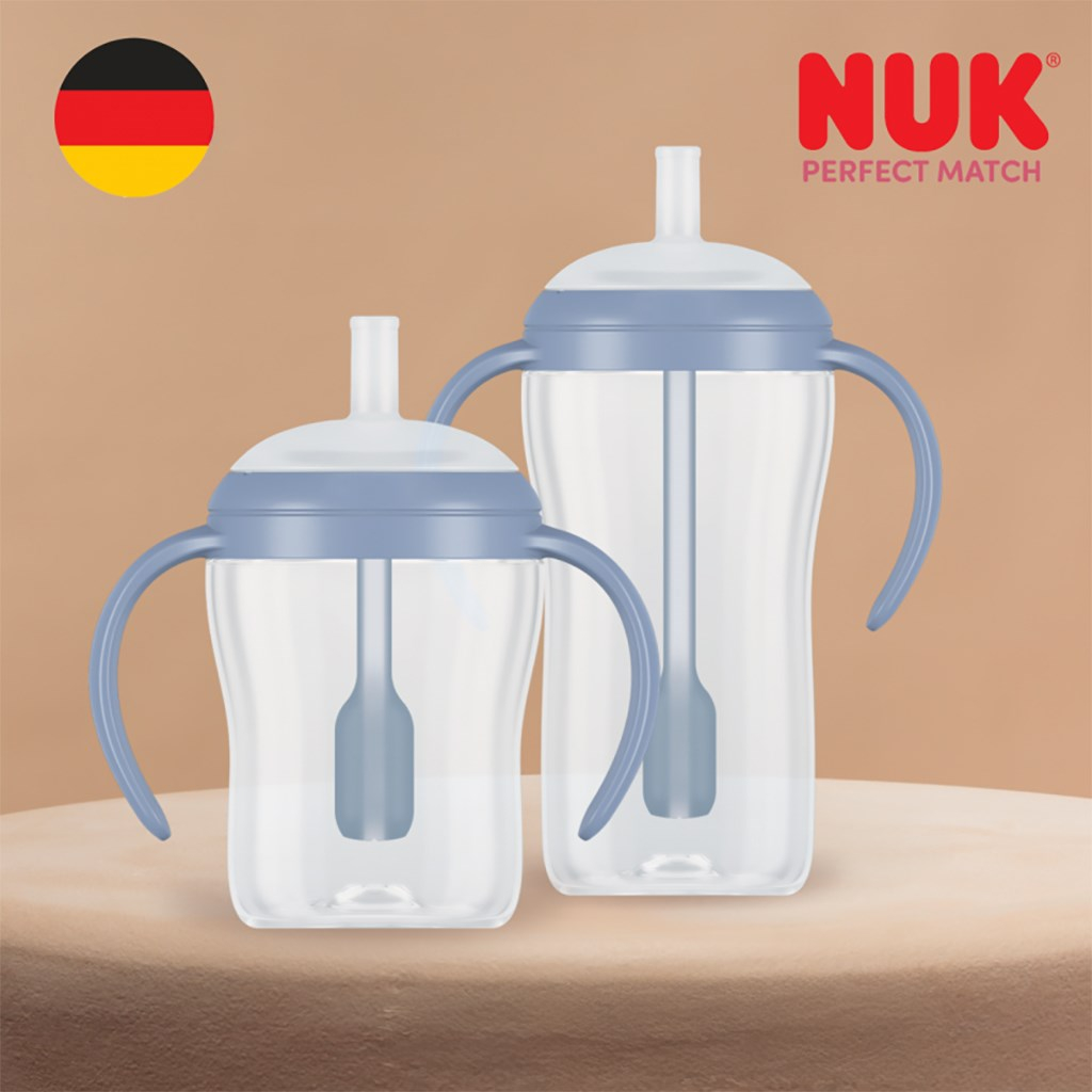 Kojenecká fľaša NUK Perfect Match na učenie so slamkou PENGUIN 150 ml