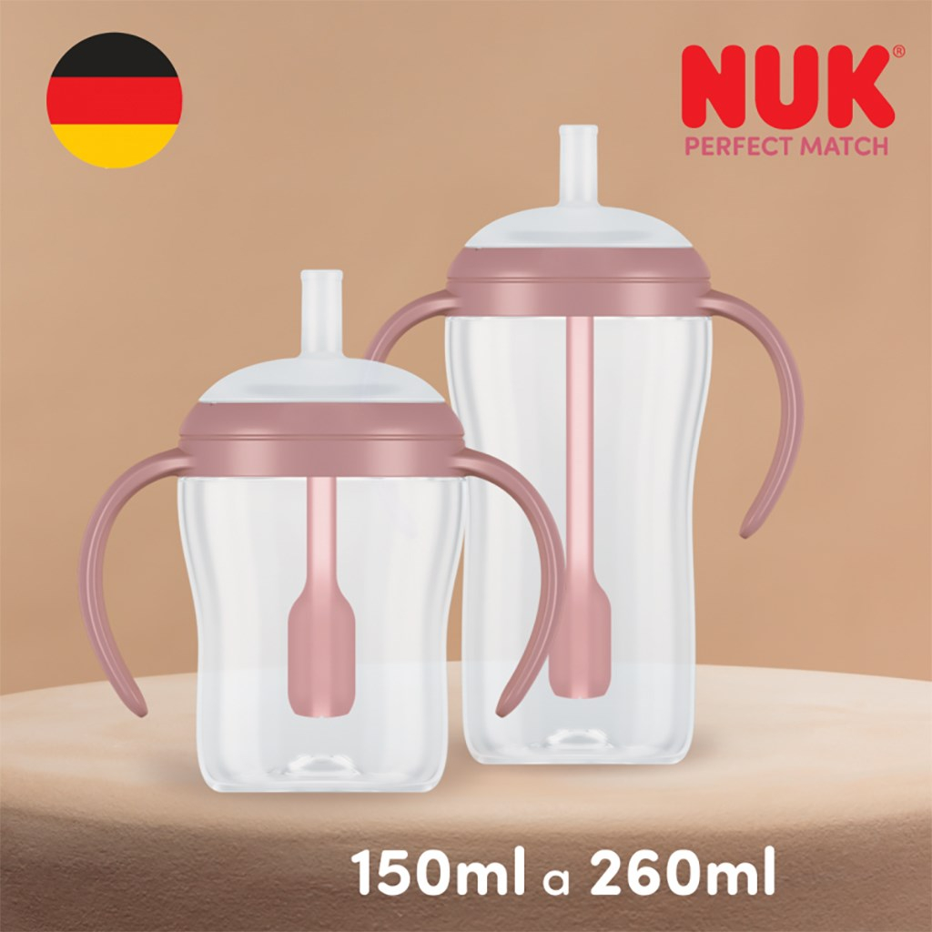 Kojenecká fľaša NUK Perfect Match na učenie so slamkou BEAR150 ml