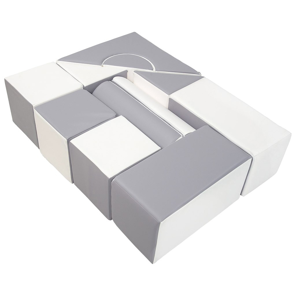 Vell Penové kocky-obria stavebnica 11 ks white-grey